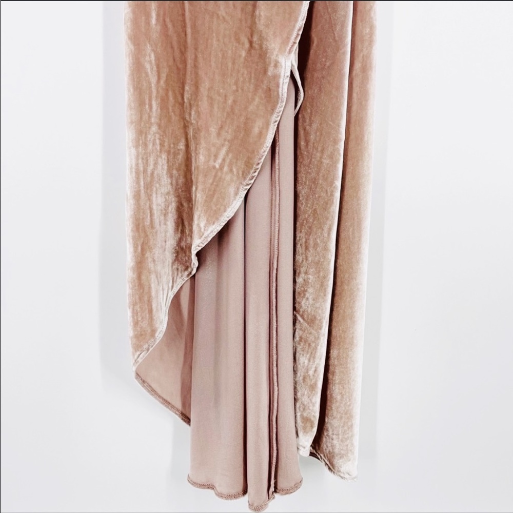 NWT Reformation Anoush Velvet Silk Wrap Midi Dress - Picture 9 of 12